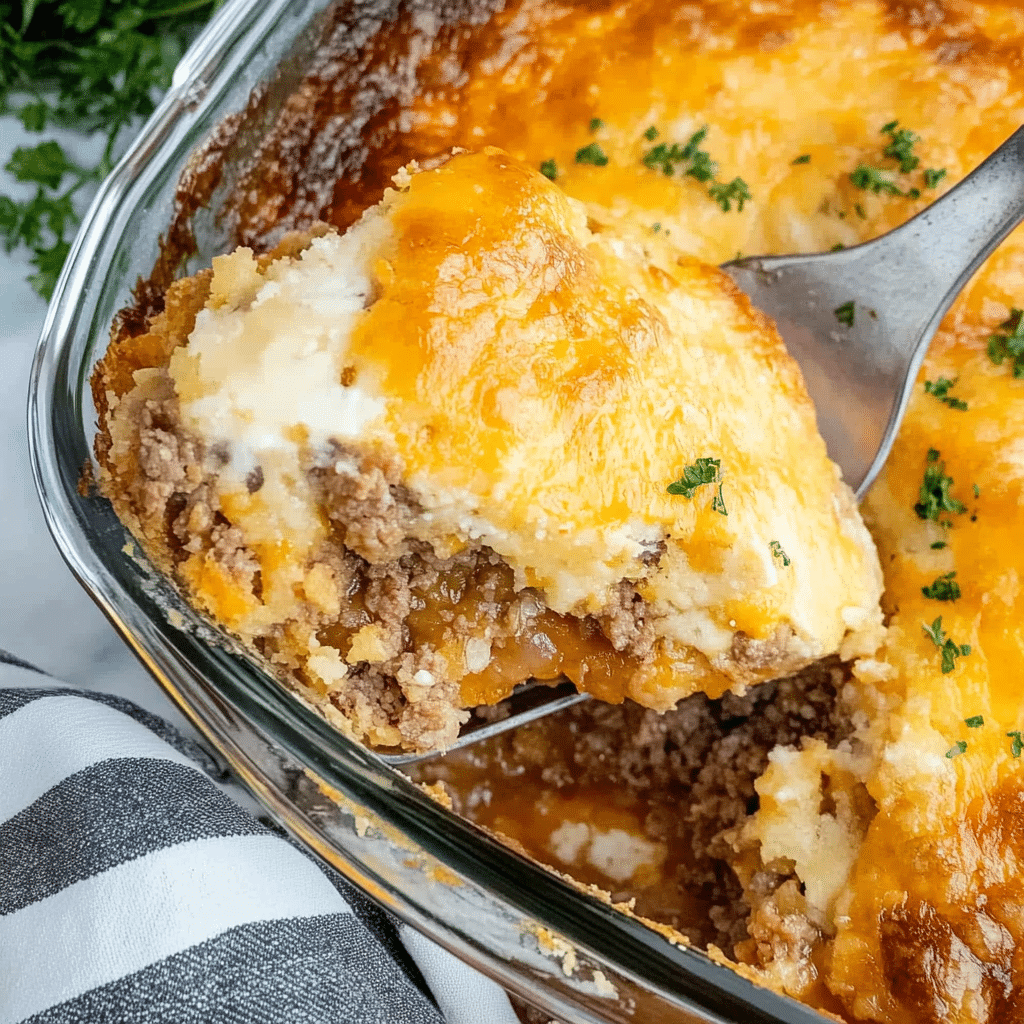 Cheddar Bay Ground Beef Cobbler