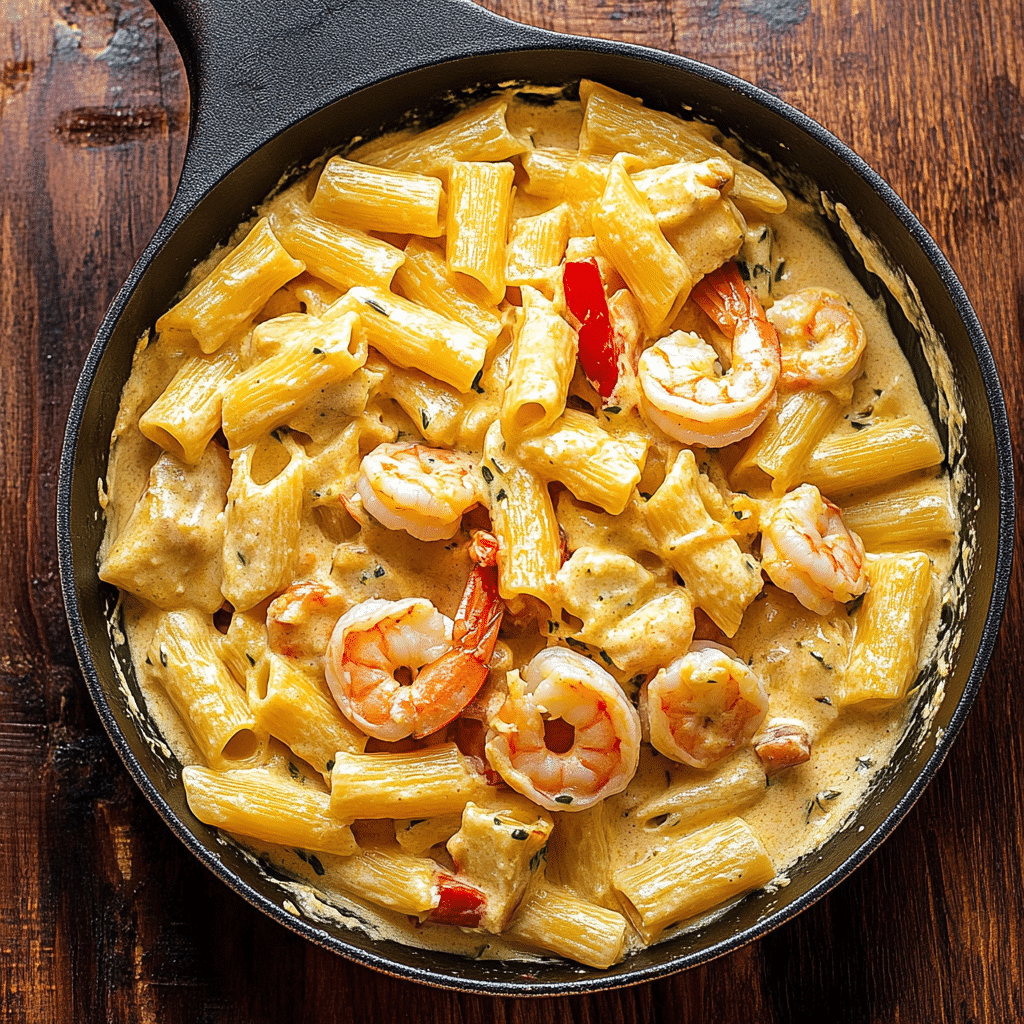 Creamy Jamaican Shrimp Rasta Pasta