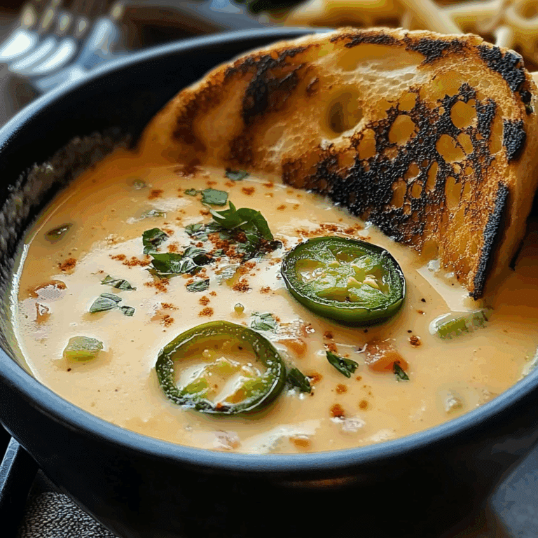 Spicy Jalapeño Popper Soup with Grilled Cheese Dippers