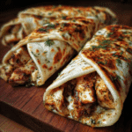 Cheesy Garlic Chicken Wraps
