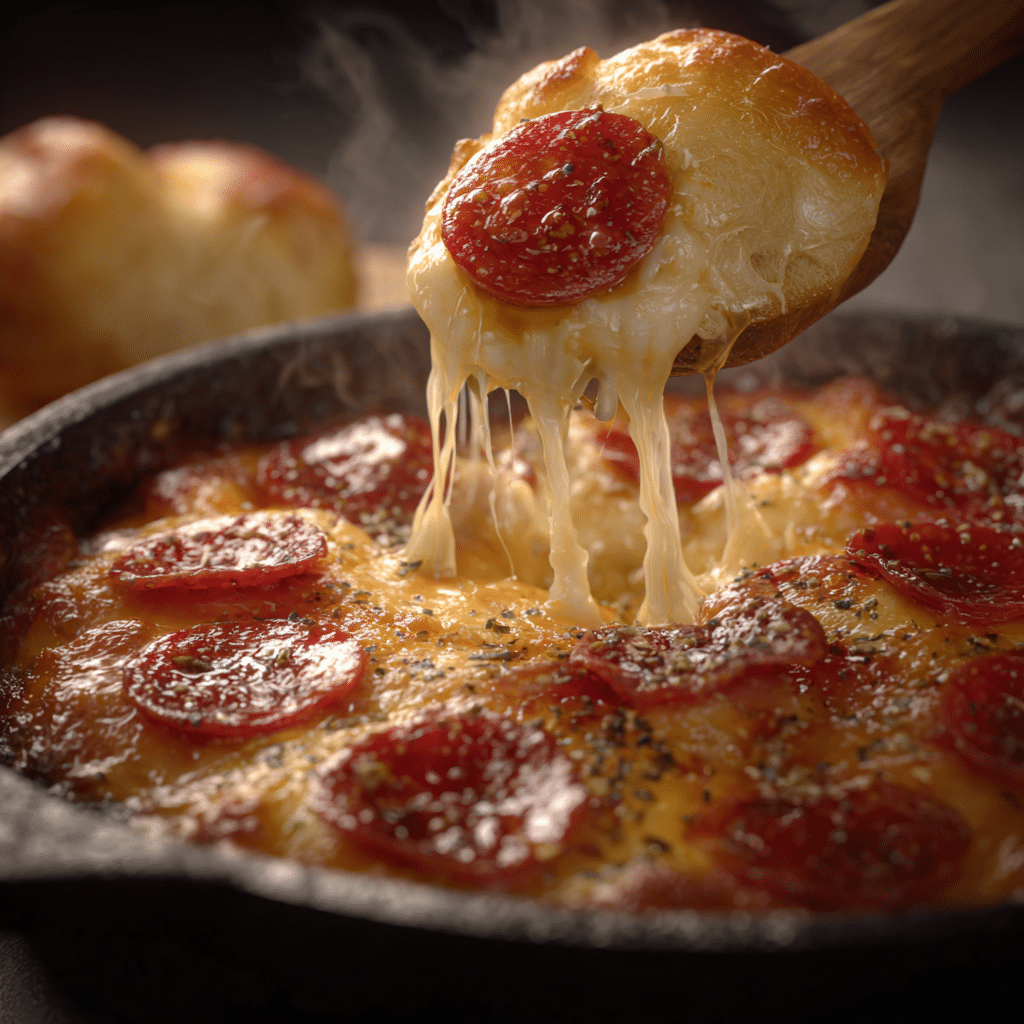 Cheesy Pizza Dip with Pepperoni