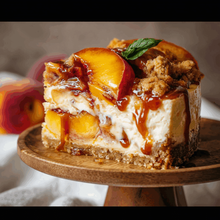 Peach Cobbler Cheesecake