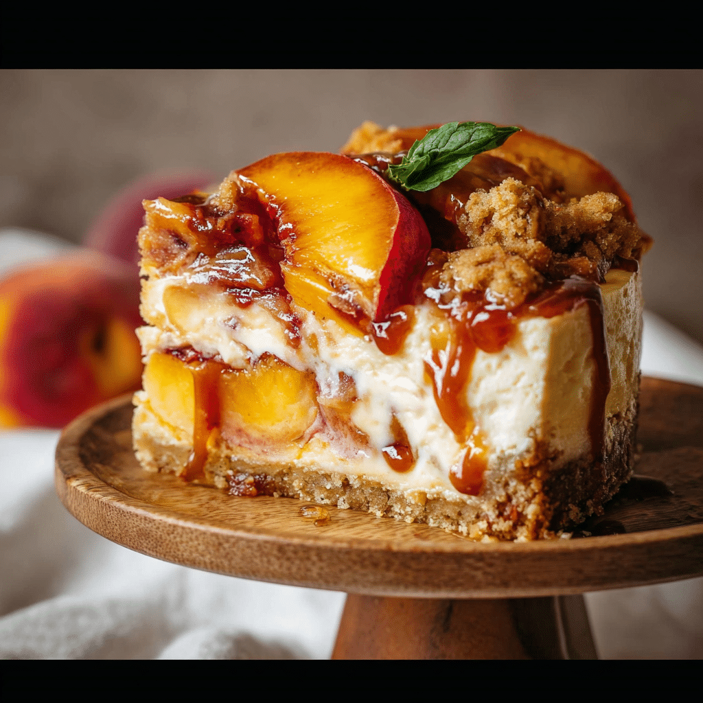 Peach Cobbler Cheesecake