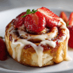 Strawberry Cheesecake Cinnamon Rolls