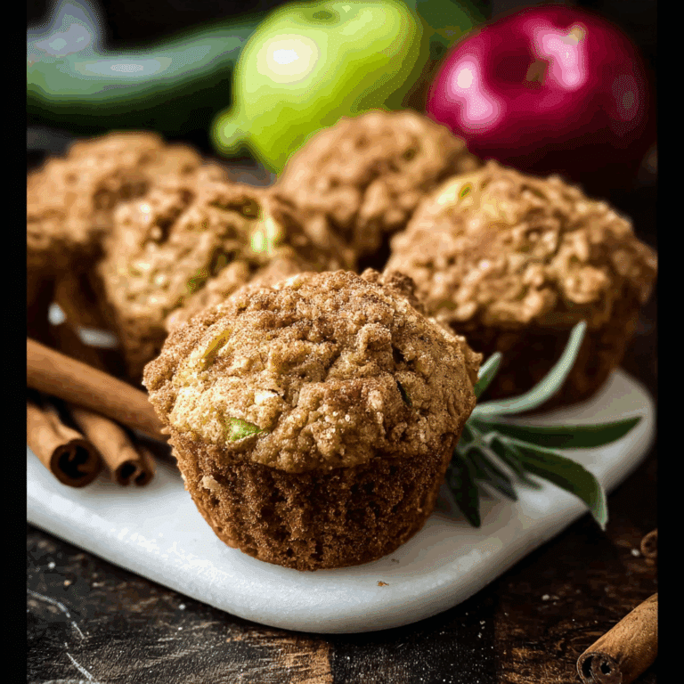Zucchini Muffins with Apples and Cinnamon