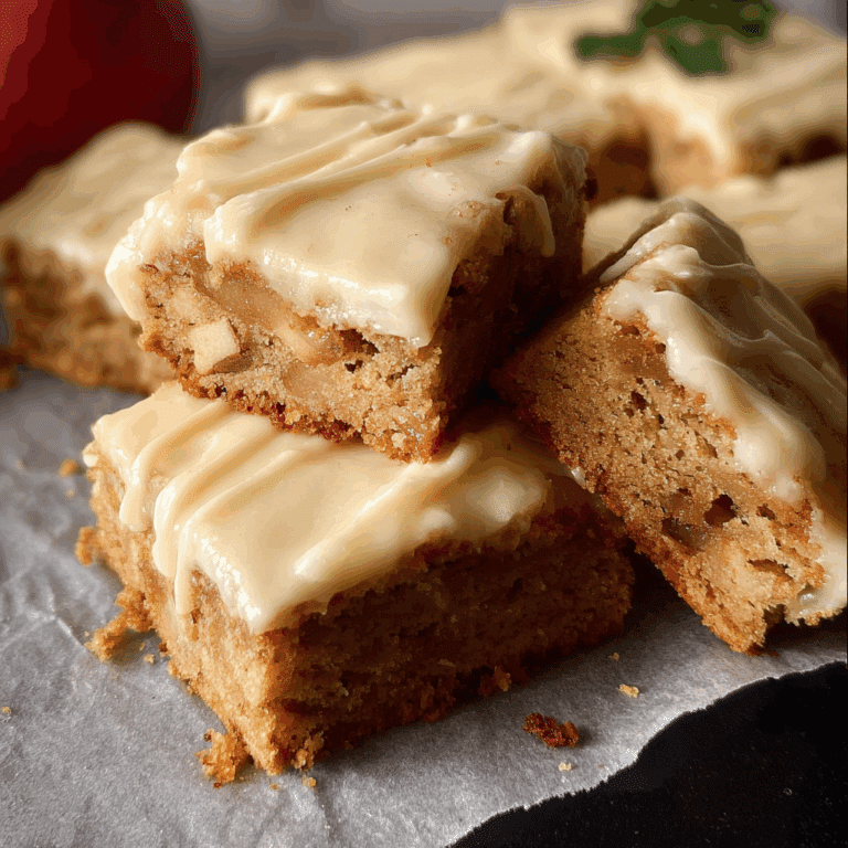 Apple Blondies with Maple Cream Cheese Frosting