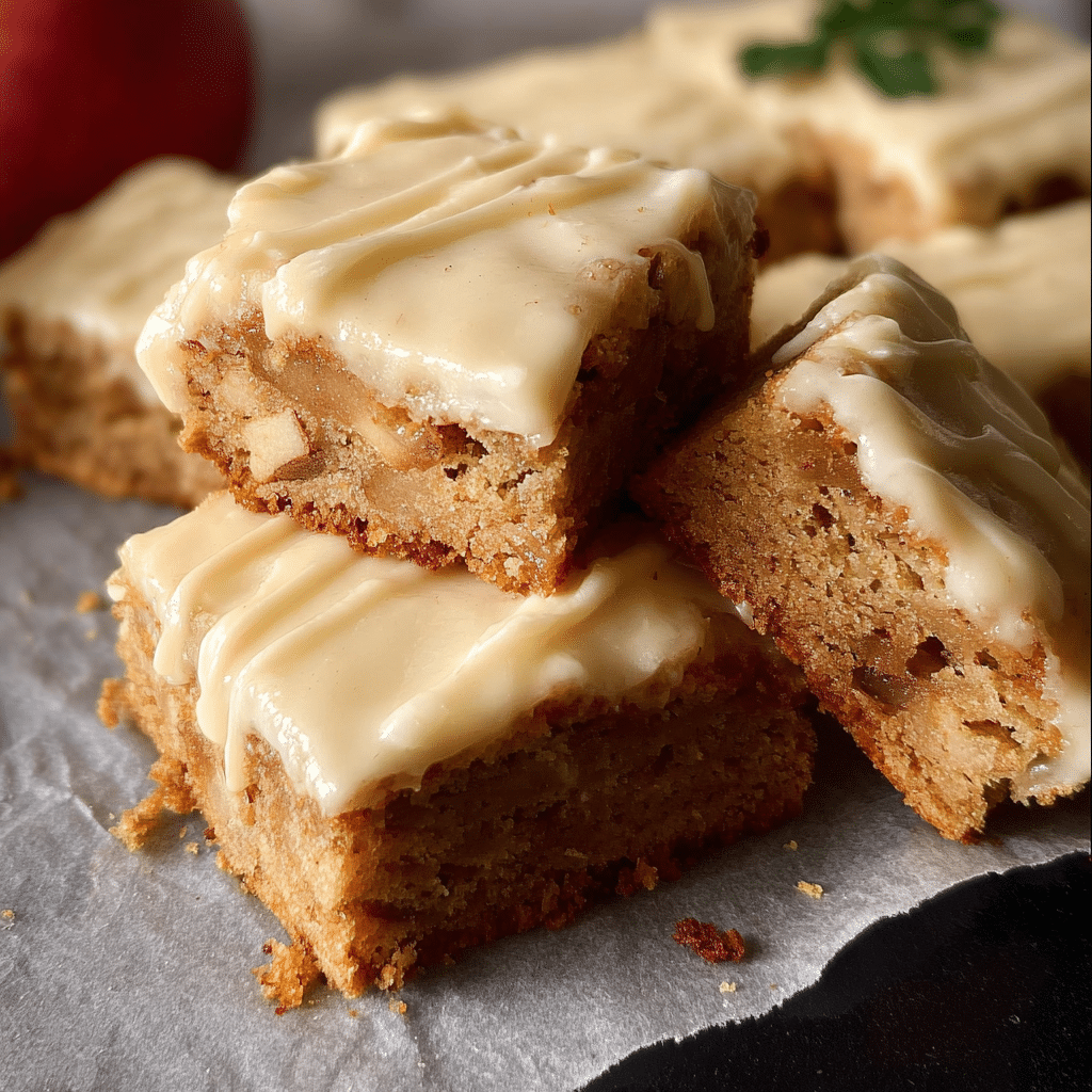 Apple Blondies with Maple Cream Cheese Frosting