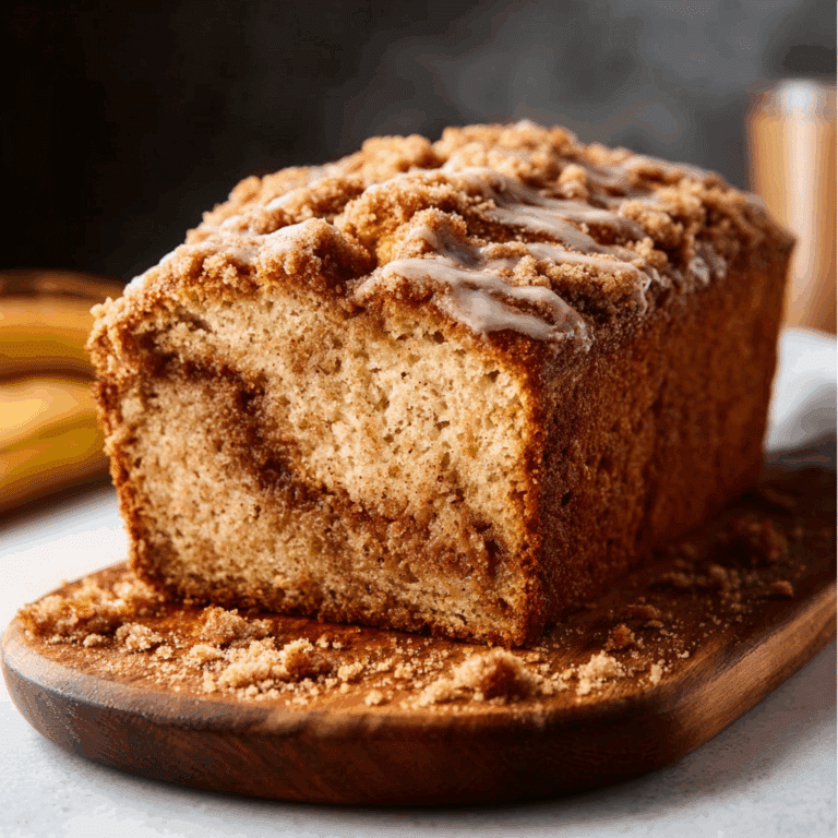 Banana Bread with Cinnamon Crunch Topping