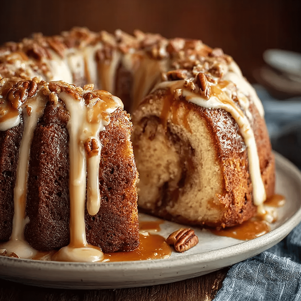 Caramel Cream Cheese Pound Cake