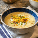 Cheddar Garlic Potato Soup