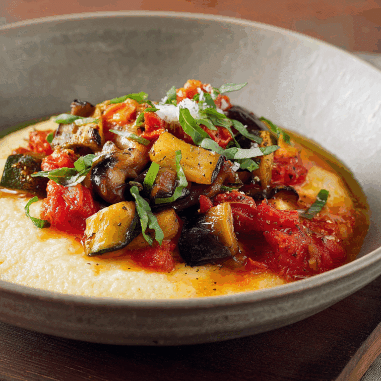Goat Cheese Polenta with Roasted Ratatouille