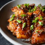 Honey Garlic Slow Cooker Chicken Thighs