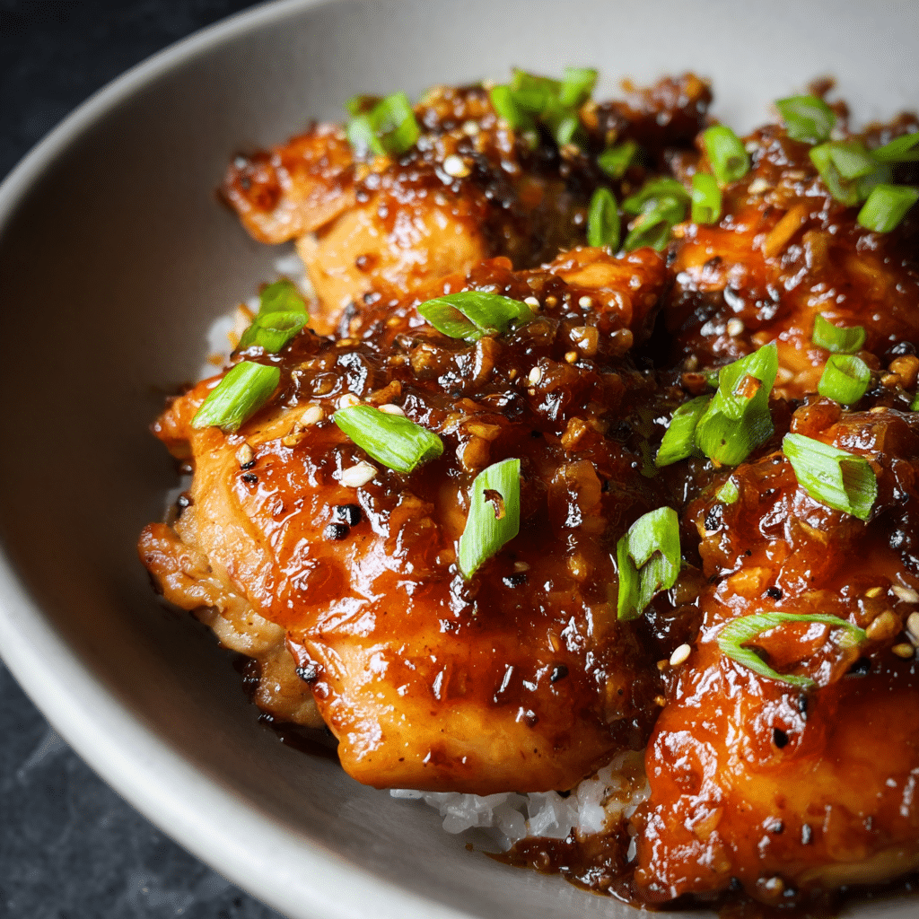 Honey Garlic Slow Cooker Chicken Thighs