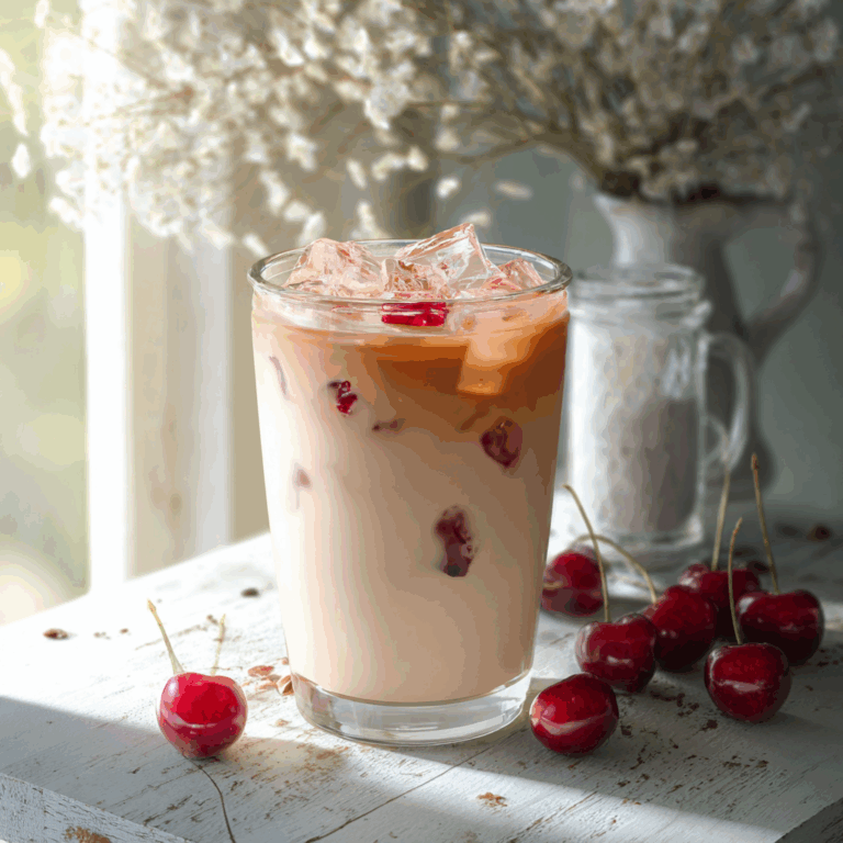 Iced Cherry Chai Latte