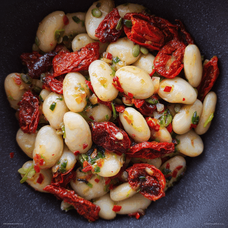 Marinated Gigante Bean Salad with Sun-Dried Tomatoes