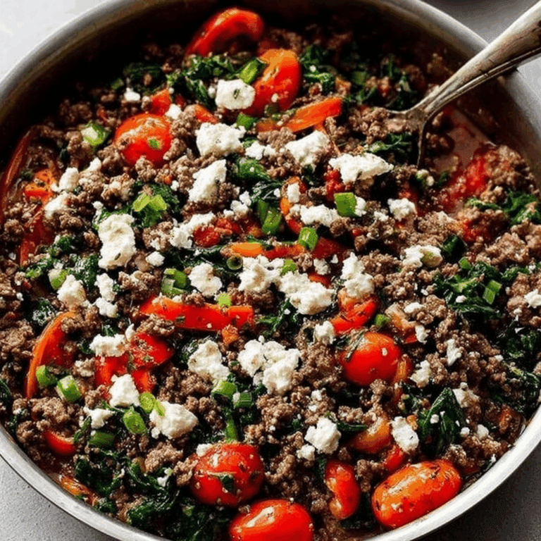 Mediterranean Ground Beef Skillet