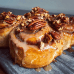 Pecan Cinnamon Buns with Maple Glaze