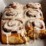 Pumpkin Cinnamon Rolls with Maple Cream Cheese Icing