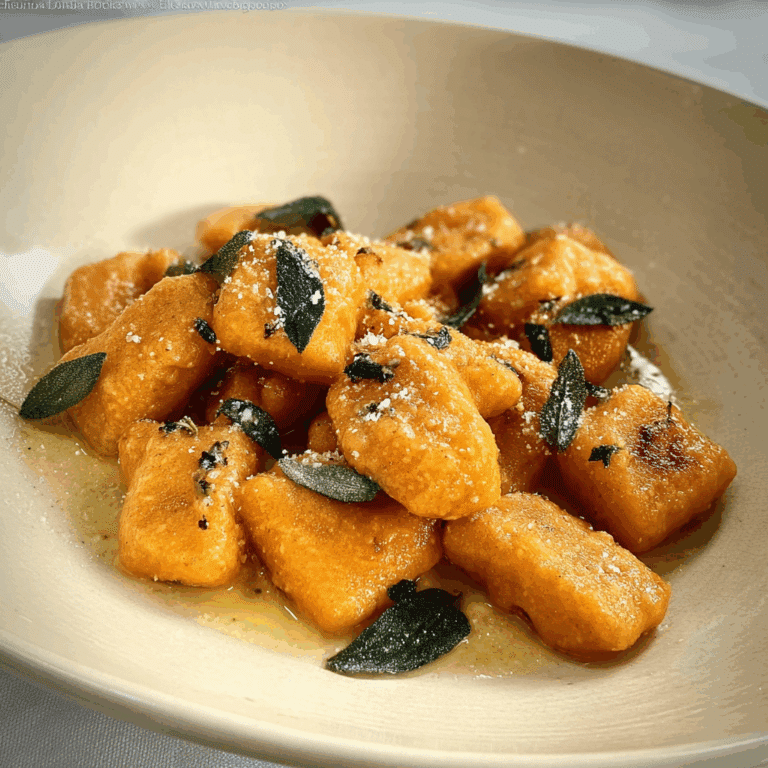 Pumpkin Gnocchi with Crispy Sage Butter Sauce