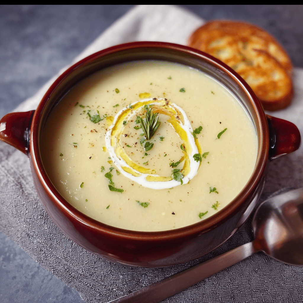 Roasted Garlic Potato Soup