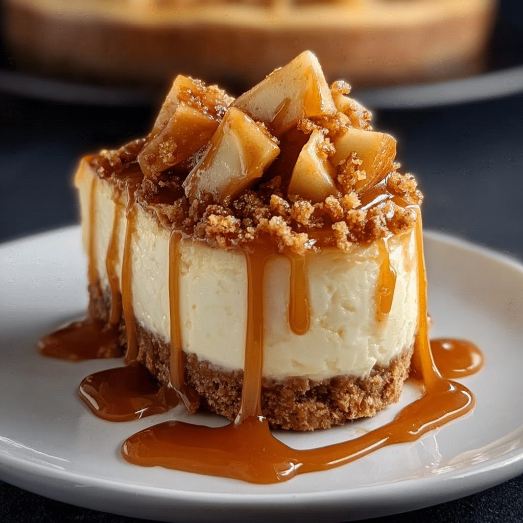 Salted Caramel Apple Cheesecake Pie