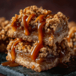 Salted Caramel Apple Crumble Bars