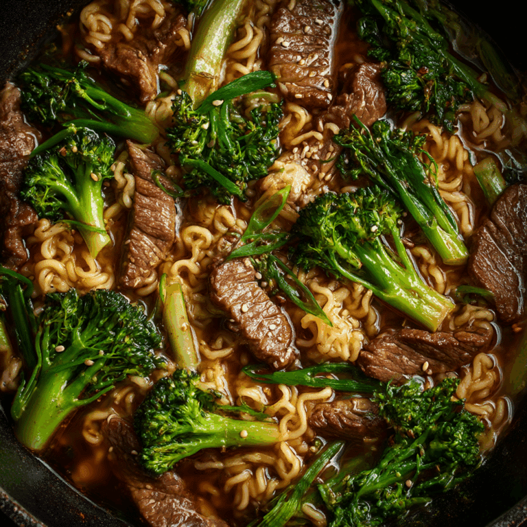 Beef and Broccoli Ramen Stir Fry