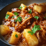 Crockpot Pineapple BBQ Chicken