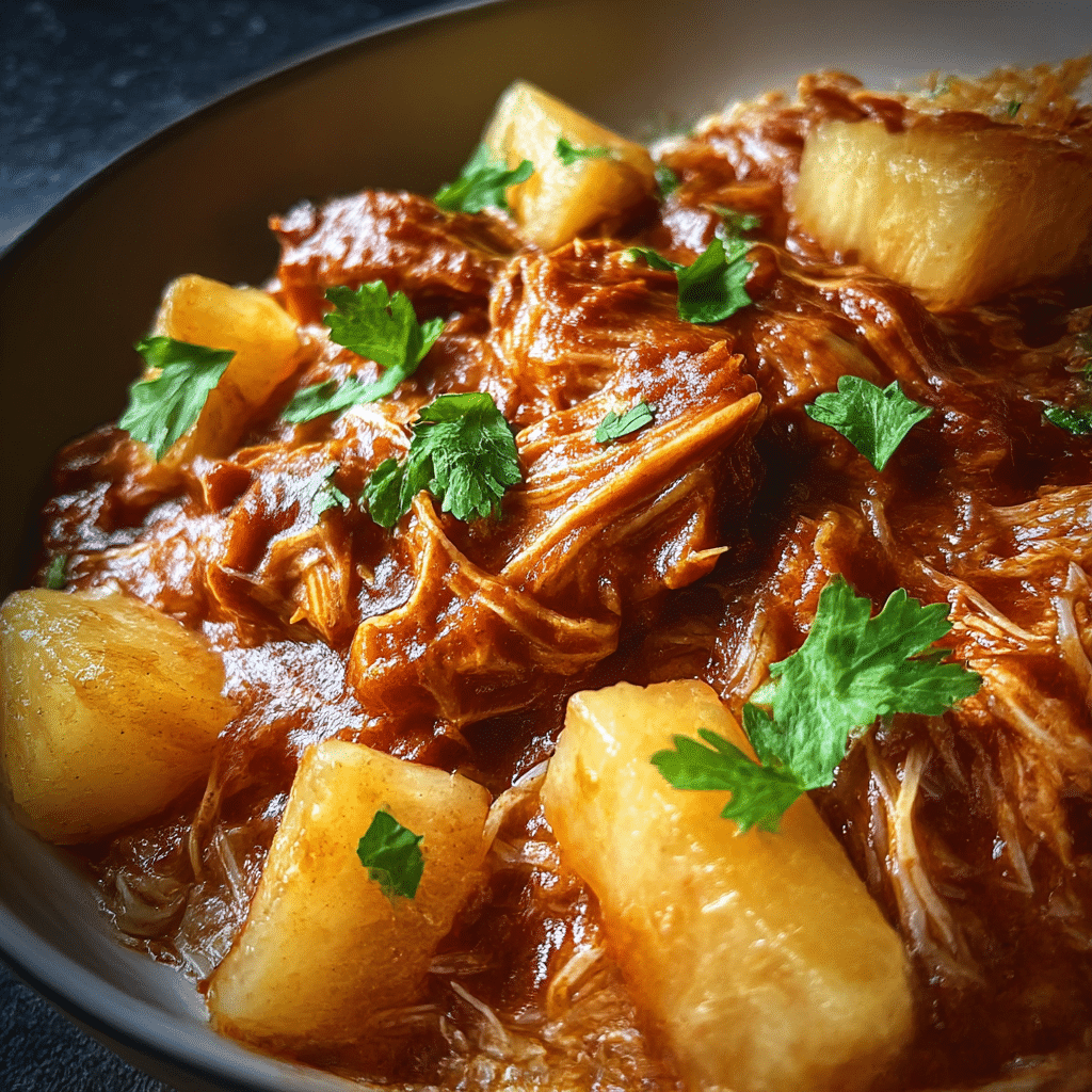 Crockpot Pineapple BBQ Chicken