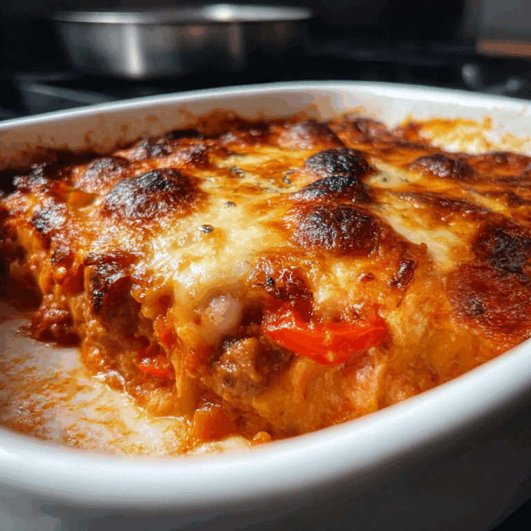 One-Pan Sausage and Roasted Pepper Lasagne