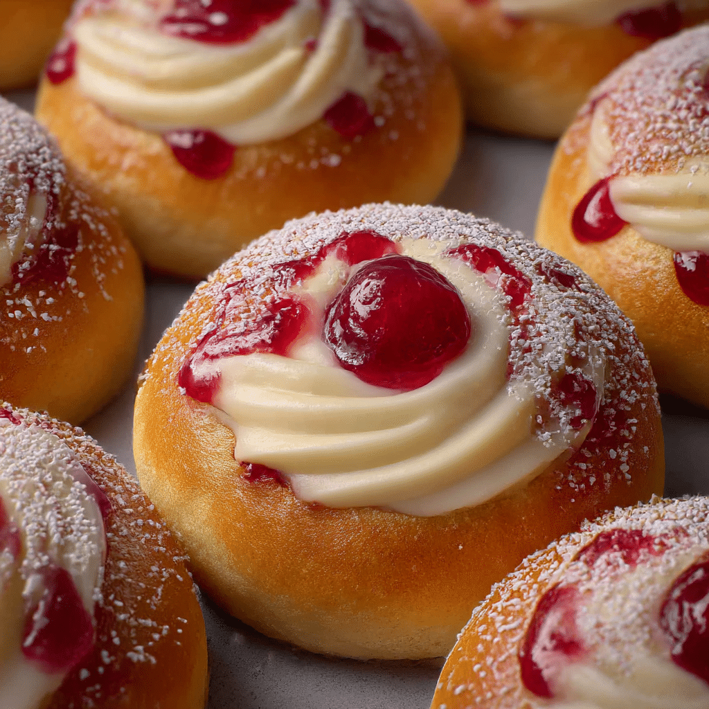 Raspberry Cream Buns