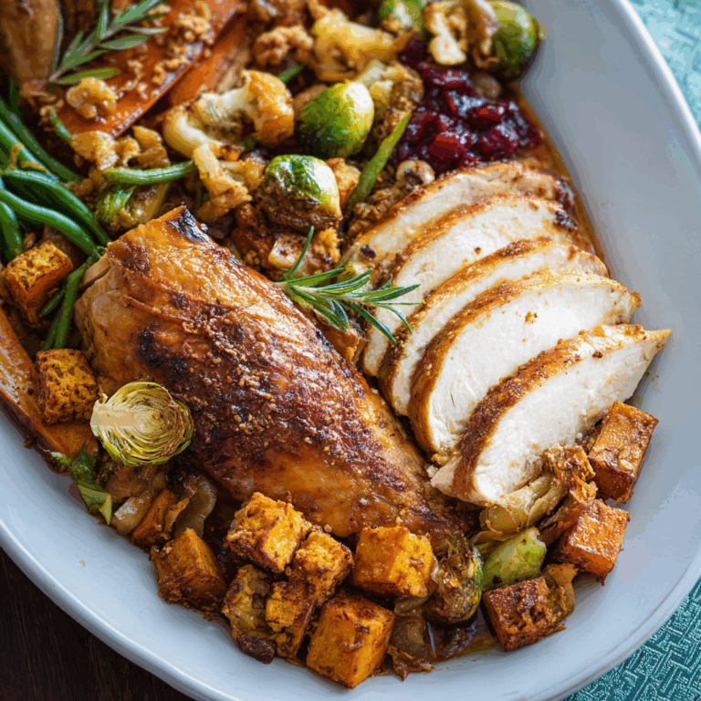 Sheet-Pan Thanksgiving Dinner with Turkey and Veggies