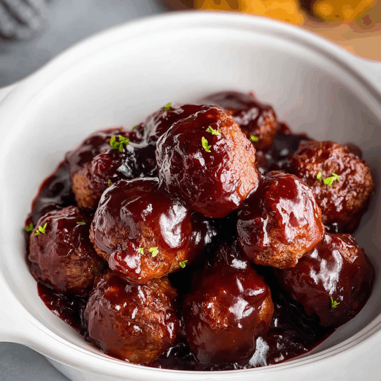 Slow Cooker BBQ Cranberry Turkey Meatballs