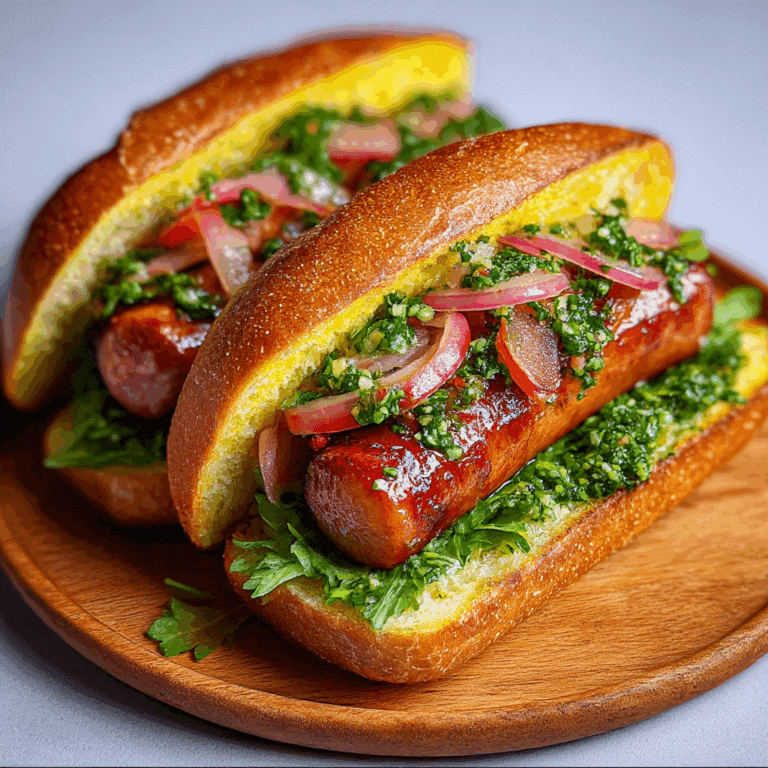 Smoked Sausage Chimichurri Sandwich