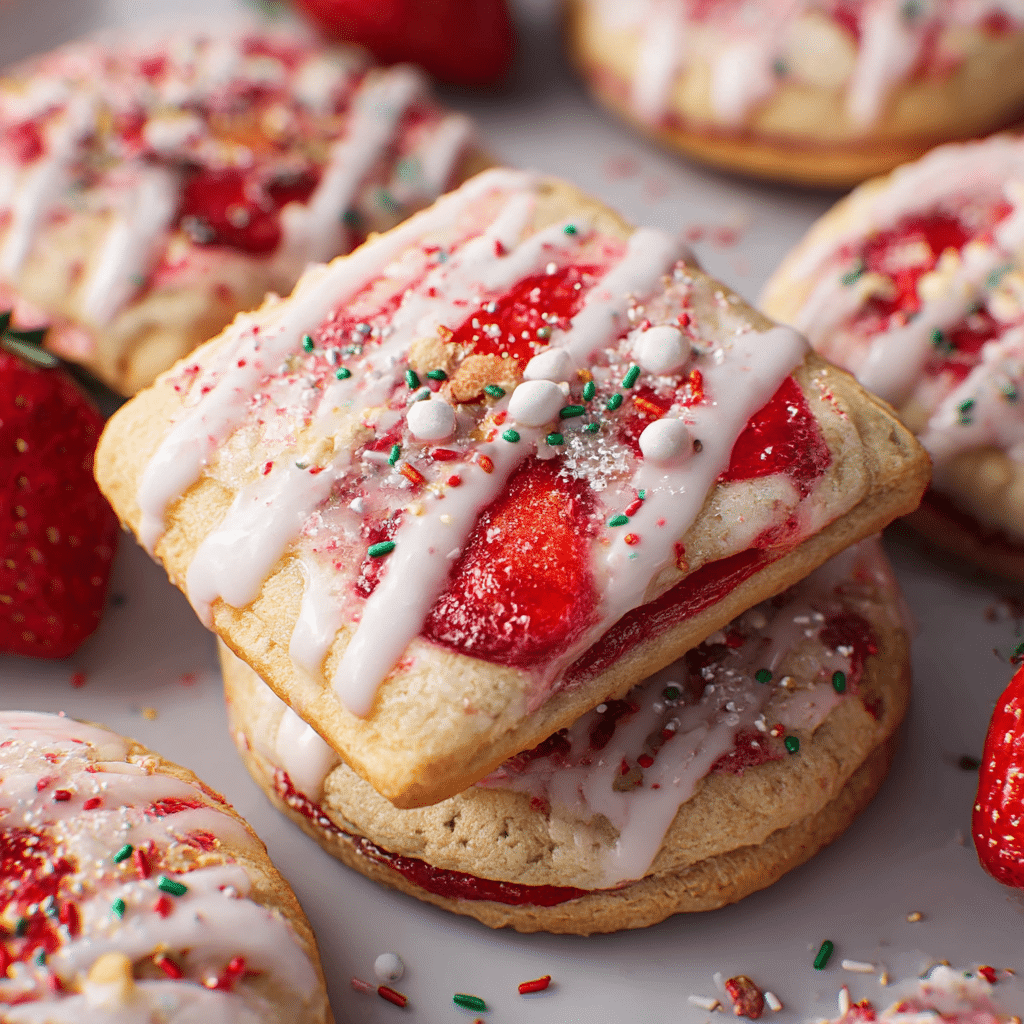 Strawberry Pop Tart Cookies