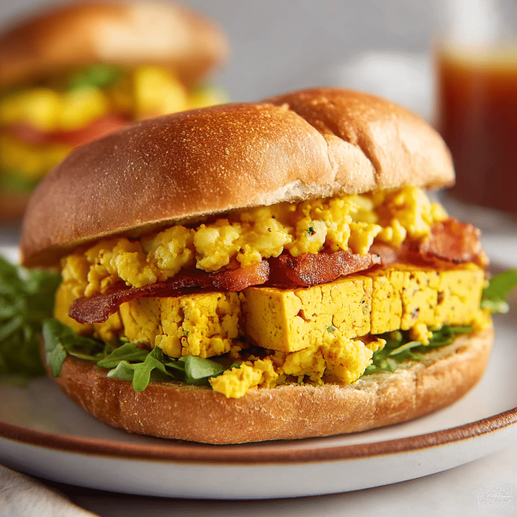 Tofu Scramble Breakfast Sandwiches