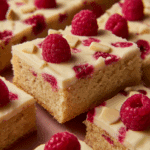 White Chocolate Raspberry Traybake