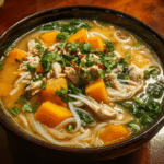 Thai Chicken Soup with Butternut Squash and Bok Choy